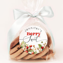 Berry zoete Aardbei verjaardag Ronde Sticker