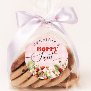 Berry zoete Aardbei verjaardag Ronde Sticker