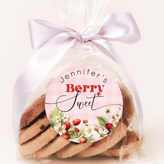 Berry zoete Aardbei verjaardag Ronde Sticker