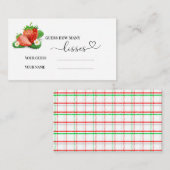 Berry zoete baby shower hoeveel kussen er zijn informatiekaartje (Voorkant / Achterkant)