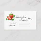 Berry zoete baby shower hoeveel kussen er zijn informatiekaartje (Voorkant)