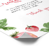 Berry zoete baby shower. Strawberry diaper raffle Poster (Hoek)