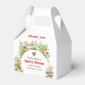 Berry Zoete Boho Arch Roze Wilde Aardbei Bedankdoosjes (Achterkant)