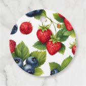 Berry zoete bosbes aardbei baby shower gunst bedankjes labels (Achterkant)