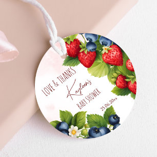 Berry zoete bosbes aardbei baby shower gunst bedankjes labels