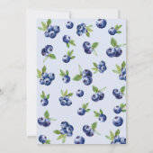 Berry zoete bosbessen baby shower kaart (Achterkant)