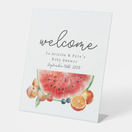 Berry Zoete Fruit Baby Shower Welkom Watermeloen Reclamebord Met Voetstuk