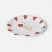 Berry zoete minimale 1e verjaardag papieren bordje (Gekanteld)