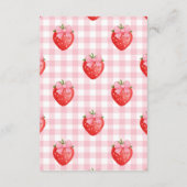 Berry Zoete Roze Diapper Raffle Informatiekaartje (Achterkant)