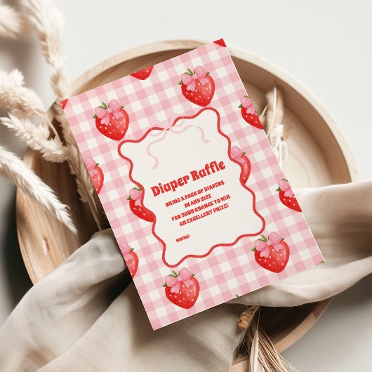 Berry Zoete Roze Diapper Raffle Informatiekaartje