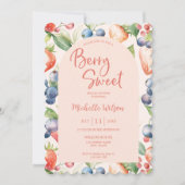 Berry Zoete Zomer Wilde Bessen & Bloemen Bruids Kaart (Voorkant)
