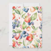 Berry Zoete Zomer Wilde Bessen & Bloemen Bruids Kaart (Achterkant)