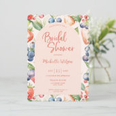 Berry Zoete Zomer Wilde Bessen & Bloemen Bruids Kaart (Staand voorkant)