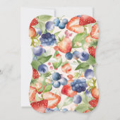 Berry Zoete Zomer Wilde Bessen & Bloemen Bruids Kaart (Achterkant)