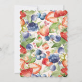 Berry Zoete Zomer Wilde Bessen & Bloemen Bruids Kaart (Achterkant)