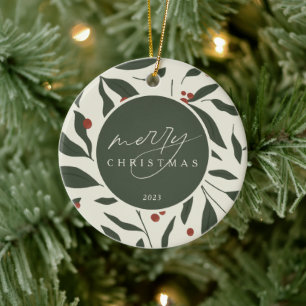 Berryful Botanical Christmas Keramisch Ornament
