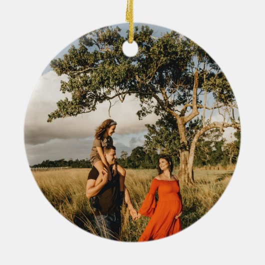 Berryful Botanical Christmas Keramisch Ornament (Achterkant)