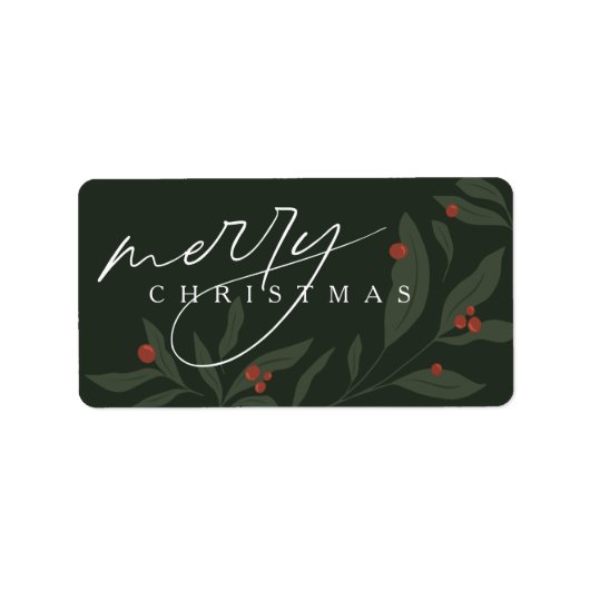 Berryful Botanical Merry Christmas Sticker (Voorkant)