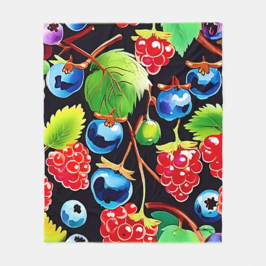 Berryful Delight Art Fleece Deken (Voorkant)