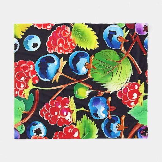 Berryful Delight Art Fleece Deken (Voorkant (Horizontaal))