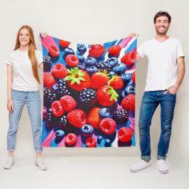 Berrylicious burst fleece deken