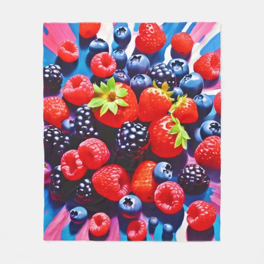 Berrylicious burst fleece deken (Voorkant)