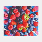 Berrylicious burst fleece deken (Voorkant (Horizontaal))