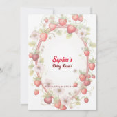 Berrylicious eerste verjaardag! 1e Jubileum Partij Kaart (Achterkant)