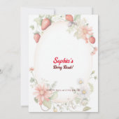 Berrylicious eerste verjaardag! 1e Jubileum Partij Kaart (Achterkant)