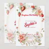 Berrylicious eerste verjaardag! 1e Jubileum Partij Kaart (Voorkant / Achterkant)