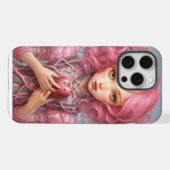 BerryPunk Pop Pink Hart Print iPhone Hoesje (Achterkant horizontaal)