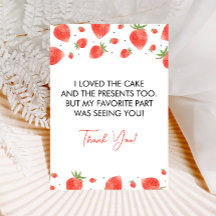 Berry's Eerste Verjaardag Dankkaart