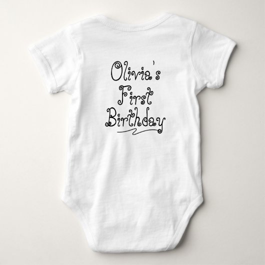 Berry's eerste verjaardag smash cake romper (Achterkant)