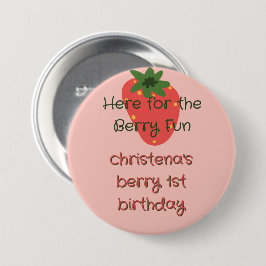 Berrys eerste verjaardagsgast ronde button 7,6 cm