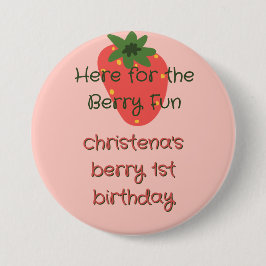 Berrys eerste verjaardagsgast ronde button 7,6 cm