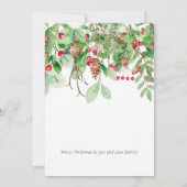 Berry's en Greenery kerstfeestdagen Kaart (Achterkant)