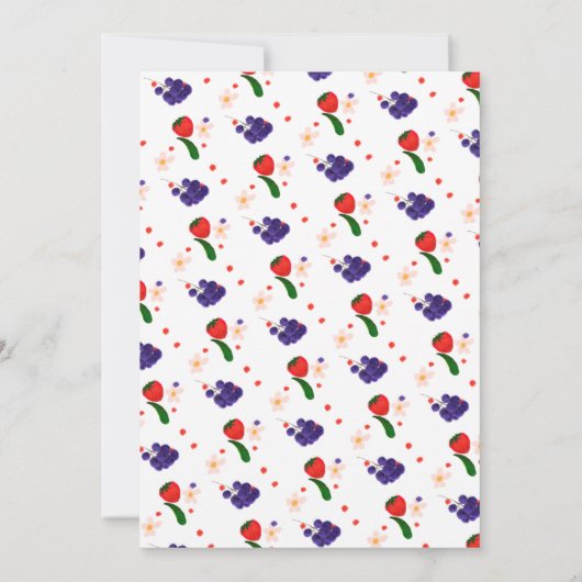 BerrySweet FIRST Birthday Uitnodiging (Achterkant)