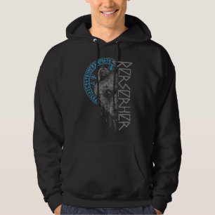 Berserk Beer Warrior Odin runt Norse Compass Viki Hoodie