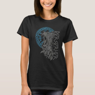 Berserk Beer Warrior Odin runt Norse Compass Viki T-shirt