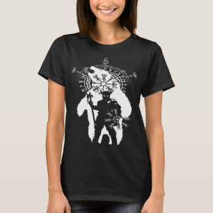 Berserk Beer Warrior Odin runt Norse Compass Viki T-shirt