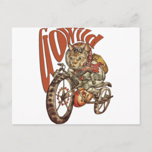 Berserk Steampunk Motorcycle Cat Go Wild T-Shirt.p Briefkaart