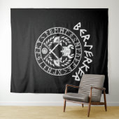 Berserk Vikings Germanic runt Norse mythologie Wandkleed (In Situ (horizontaal))