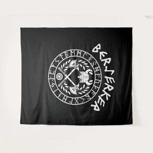Berserk Vikings Germanic runt Norse mythologie Wandkleed (Voorkant (horizontaal))