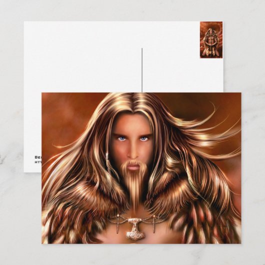 Berserker Briefkaart 2 van Nellis Eketorp (Voorkant / Achterkant)