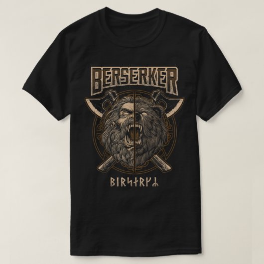 Berserker Viking Norse Pagan Beer Warrior T-shirt (Design voorkant)