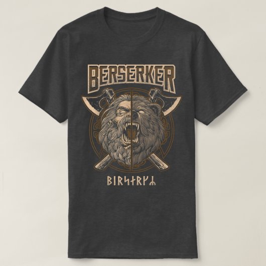 Berserker Viking Norse Pagan Beer Warrior T-shirt (Design voorkant)