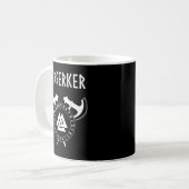 Berserker Viking Warrior Norse Runes Koffiemok (Voorkant links)