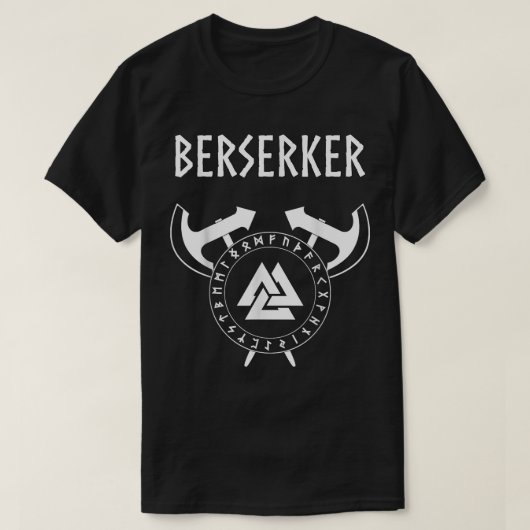 Berserker Viking Warrior Norse Runes T-shirt (Design voorkant)