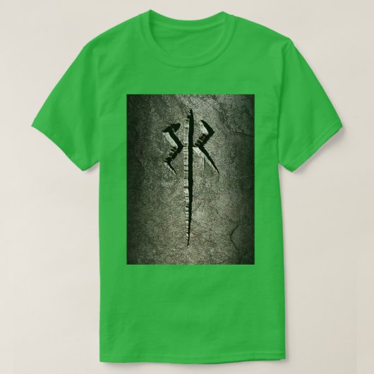 Berserkers Rage stone carved-symbool T-shirt (Design voorkant)