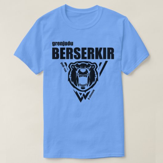 Berserkir Berserker Vikings Black T-shirt (Design voorkant)